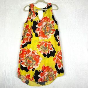 Uncle Frank Floral Dress Size Small Ramie Viscose Vibrant Sleeveless Shift